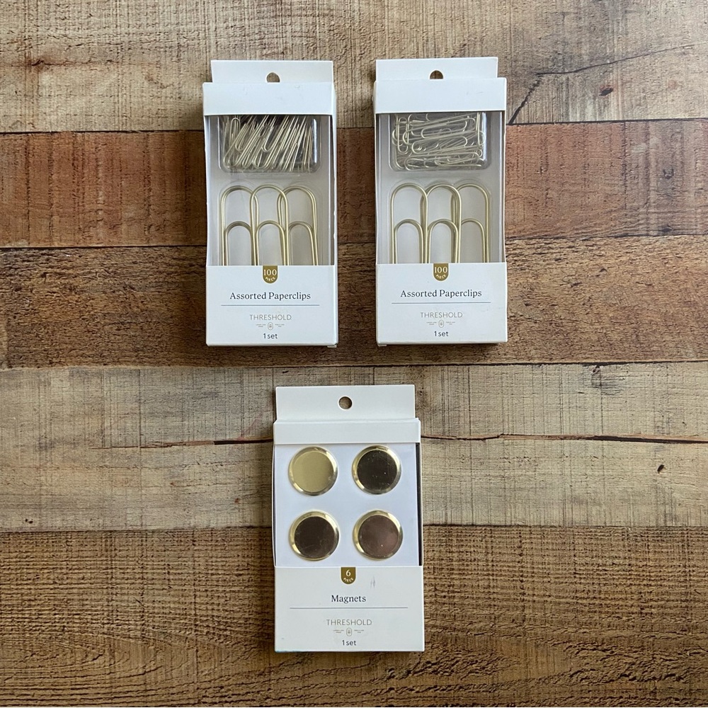 Threshold Paper Clips & Magnets Gold